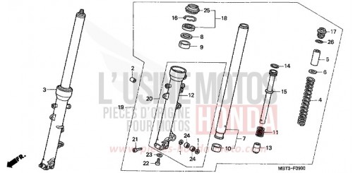 GABEL, VORNE XL1000V1 de 2001